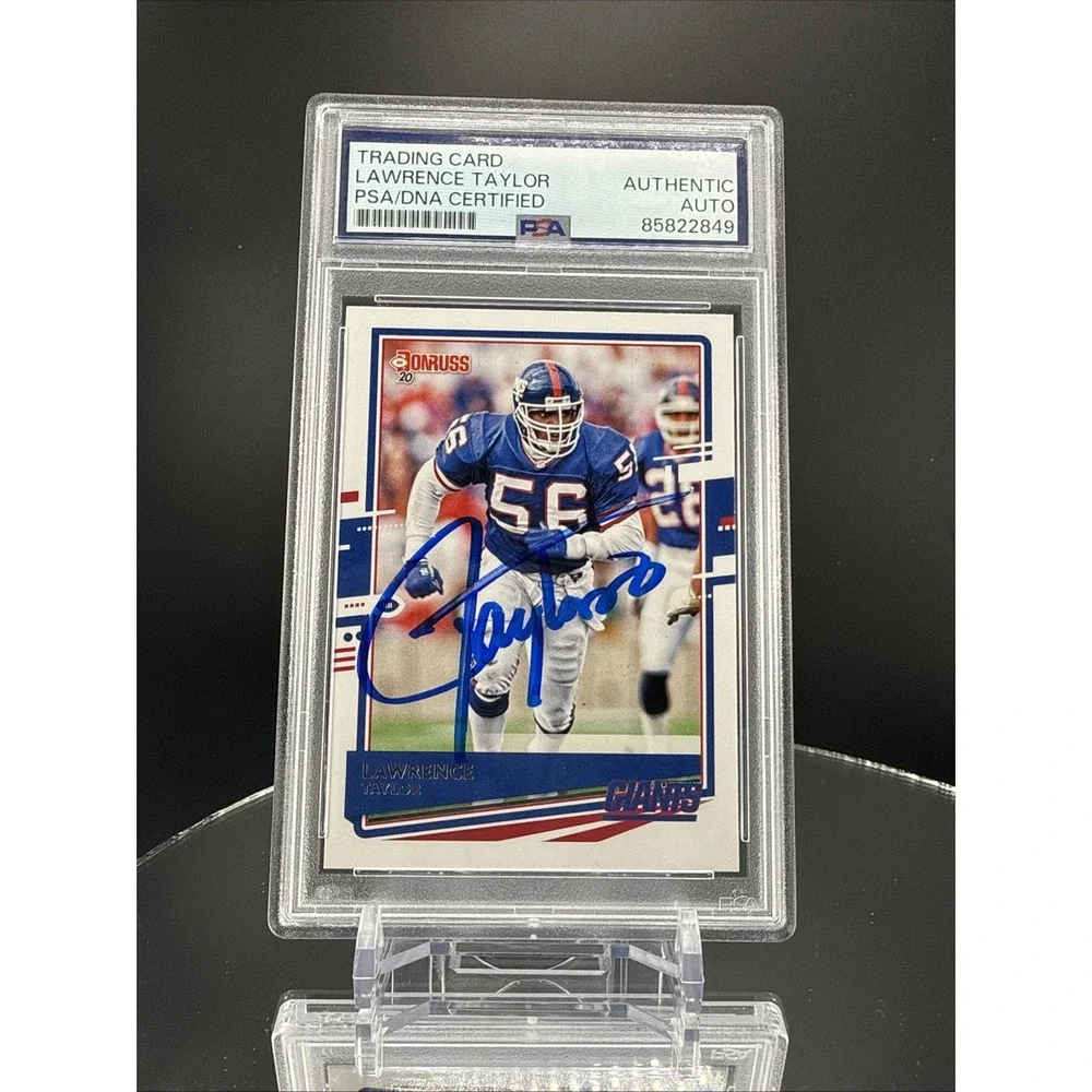 2020 Lawrence‎ Taylor Autographed Donruss #190 Giants Trading Card PSA/DNA